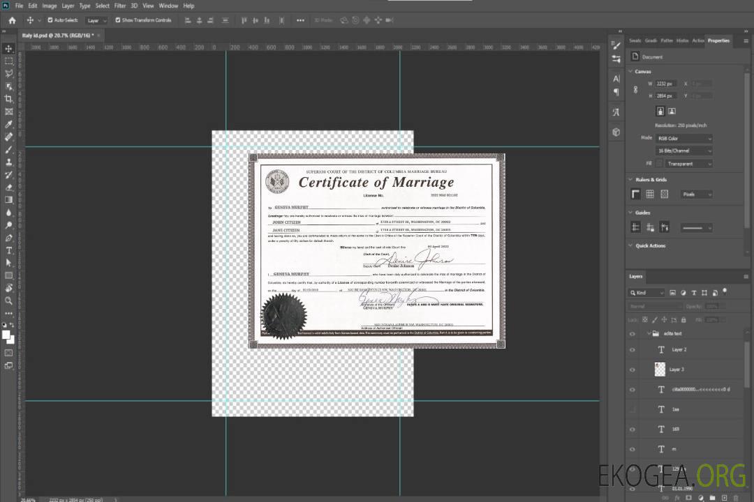 Modèle de certificat de mariage du district de Columbia, Washington, États-Unis, au format PSD template Modèle de certificat de mariage du district de Columbia, Washington, États-Unis, au format PSD template